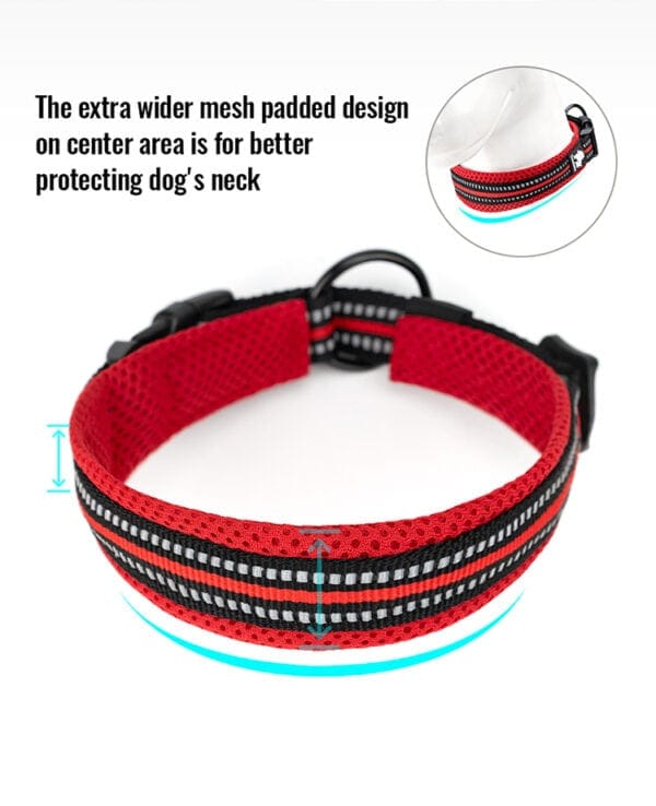 Extra-wide mesh padding on Truelove Air Mesh Collar TLC5011 for neck protection