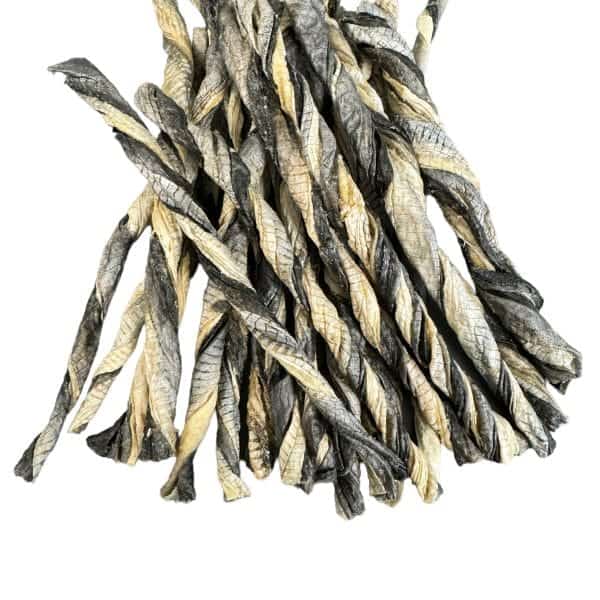 Dried treats FISH skin Twists, 100g