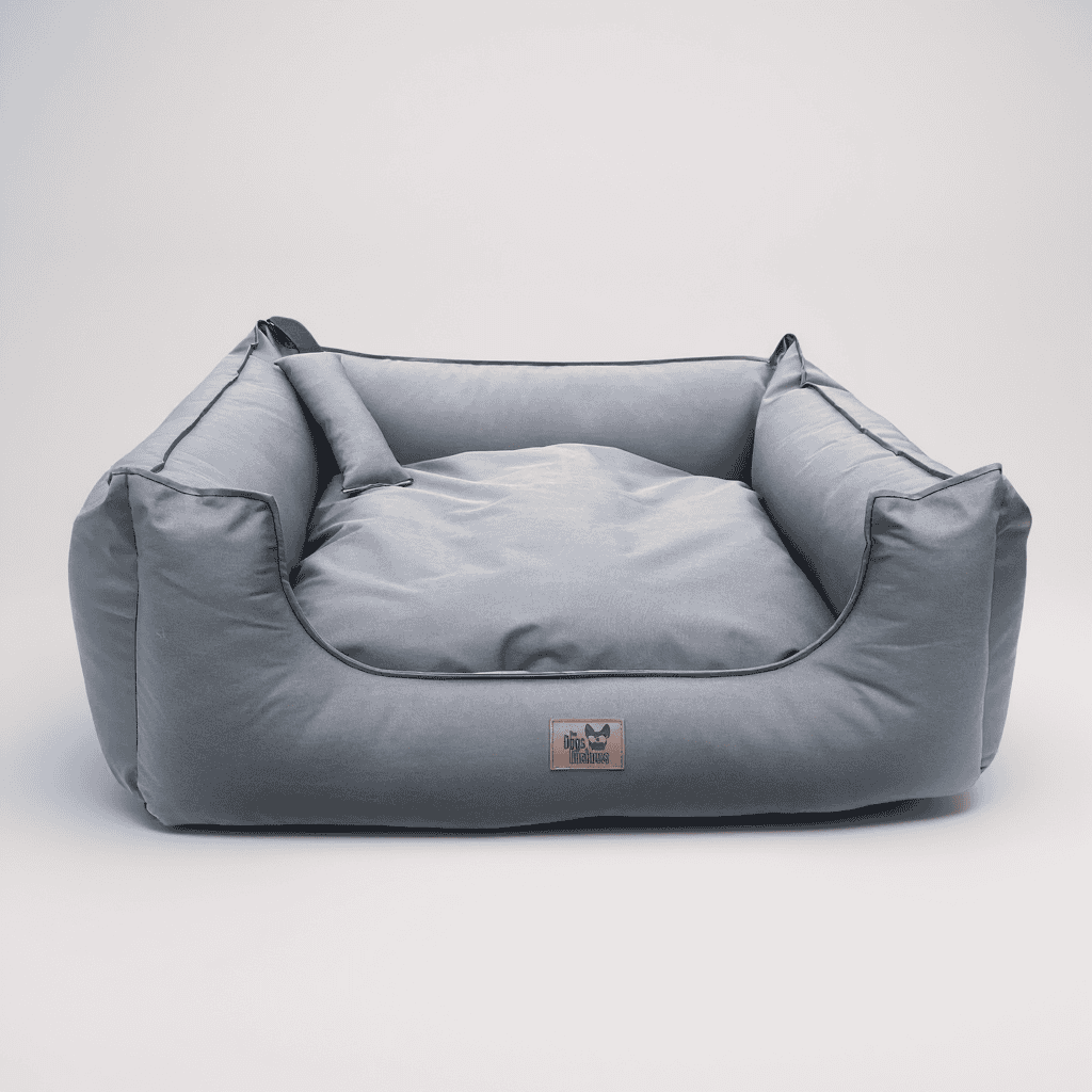 Liberty Waterproof Dog Bed in Grey – durable, washable dog bed by The Dog’s Business