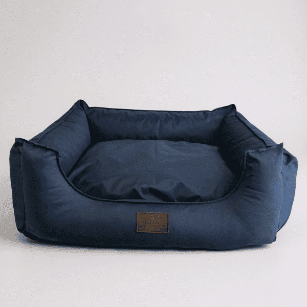 Liberty Waterproof Dog Bed in Navy Blue – luxury washable dog bed by The Dog’s Business