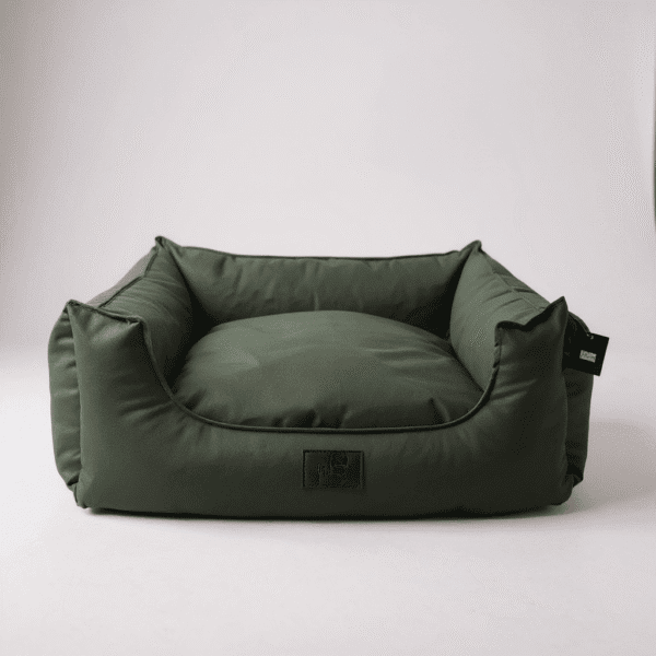 Liberty Waterproof Dog Bed in Forest Green – durable, washable, luxury dog bed by The Dog’s Business