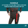 Freedom Handle for dogs – attaches to the Freedom Belt for secure, tangle-free hands-free dog walking.