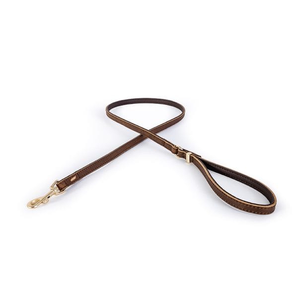 EzyDog BROWN Oxford leather lead 42'' Lite