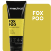 A black and yellow bottle of Animology Fox Poo Shampoo 250ml sits against a matching background. This shampoo for dogs is pH balanced, deep cleansing, deodorizing, easily rinsed, enriched with pro-vitamin B5, and removes odors and poo.