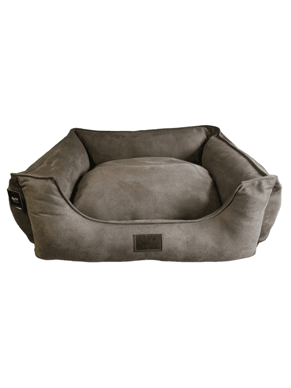 The Liberty-Mustang Deluxe Dog Bed is made from high-quality artificial suede called Mustang. This material is a polished velour with deep natural shades and a fine-grained texture. It resembles natural leather and adds a touch of luxury to any interior.