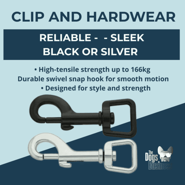 2 CLIPS IN SILVER AND BLACK RELIABLE SLEEK