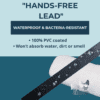 Hands-free PVC coated dog lead – waterproof, bacteria-resistant, and odor-proof leash
