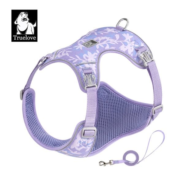 violet colour harness and lead Truelove TLH2918 Ultra lightweight breathable Harness set – Ultra-Light, No-Pull, and Escape-Proof 