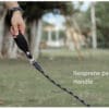 Neoprene padded handle of slip lead dog leash - comfortable grip for dog training lead