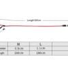 Dog training lead size chart - 180cm slip lead dog leash diameter options M and L