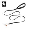 The Truelove TLL2772 Reflective Dog Leash is a black, lightweight 3M safety leash with reflective stitching, a padded handle, metal carabiner clip, and the Truelove dog head logo in the top left corner.