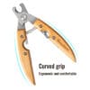 Truelove Heavy-Duty Bamboo Pet Nail Clipper for large breed dogs features a curved, ergonomic grip. The handle is engraved with “Truelove” and ensures a comfortable, secure hold during grooming.