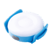 The Truelove TLD19103 Pet LED Light is a small, round, blue and white portable safety light with two flexible silicone handles and a gray front button, shown on a white background. Waterproof and rechargeable.
