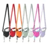 Seven Truelove Adventure 5m Reflective Dog Leash - Hands-Free TLL5001 leashes in black, red, orange, light gray, mint green, pink, and lavender hang vertically, each with a matching strap and metal clip.