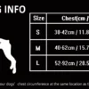 Sizing chart for the Truelove Reflective Chest Harness - 3M Snap Buckle TLH5991: S (30-42 cm chest), M (40-62 cm), L (52-92 cm). Includes dog silhouette showing chest measurement location.