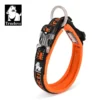 Truelove Reflective Padded Pet Collar - Neoprene Comfort TLC50121 - Black-Orange The Truelove Reflective Padded Pet Collar - Neoprene Comfort TLC50121 is an orange and black collar featuring a metal ring, plastic buckle, and the "Truelove" logo with a white dog on a black background.