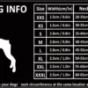 Truelove Reflective Padded Pet Collar - Neoprene Comfort TLC50121 - Size Chart Sizing chart for Truelove Reflective Padded Pet Collar - Neoprene Comfort TLC50121: sizes XXS-XXXL, width 1.5-2.5cm, neck 28-65cm (also in inches). Includes dog silhouette and neck measurement guide.